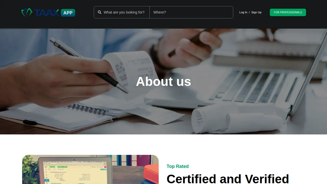 Burrells Tax Pro Service page