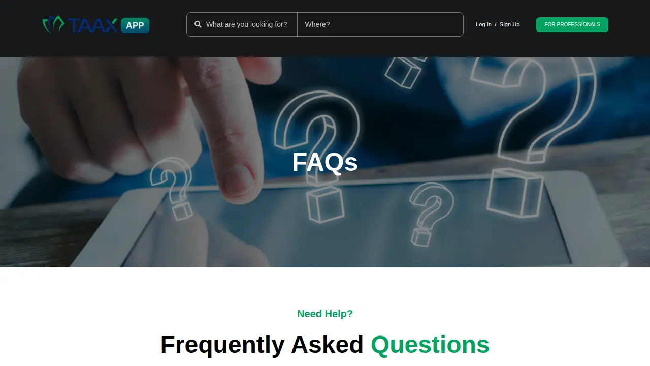 Burrells Tax Pro Service page