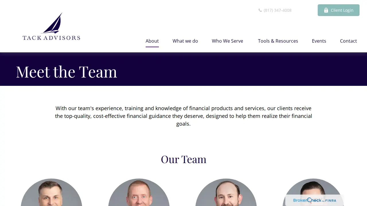 Tack Advisors page