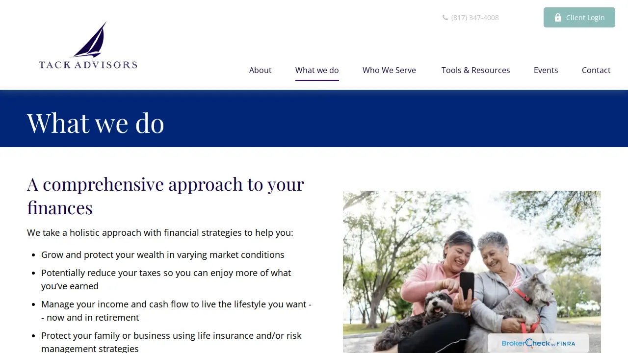 Tack Advisors page
