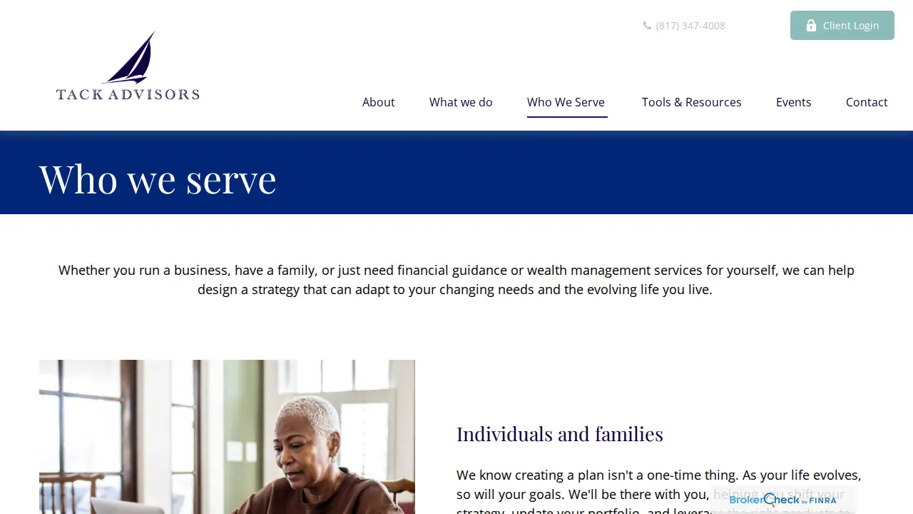 Tack Advisors page