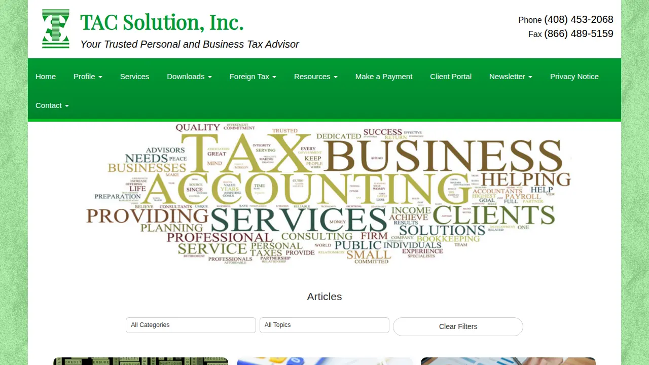 TAC SOLUTION INC page