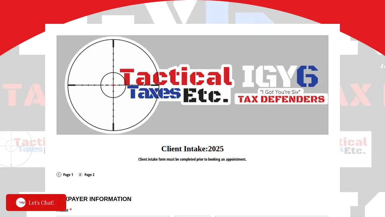 Tactical Taxes Etc page