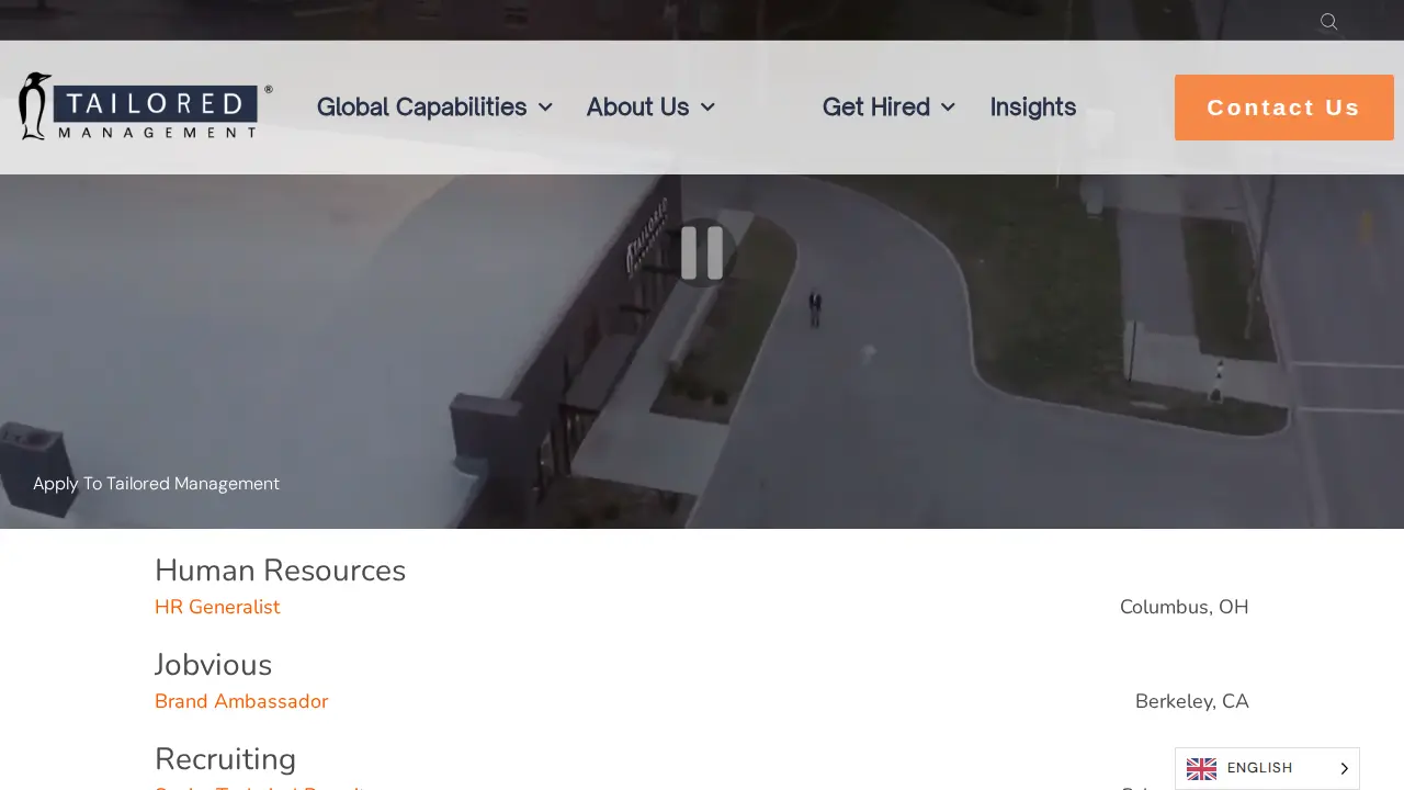 Tailored Management page