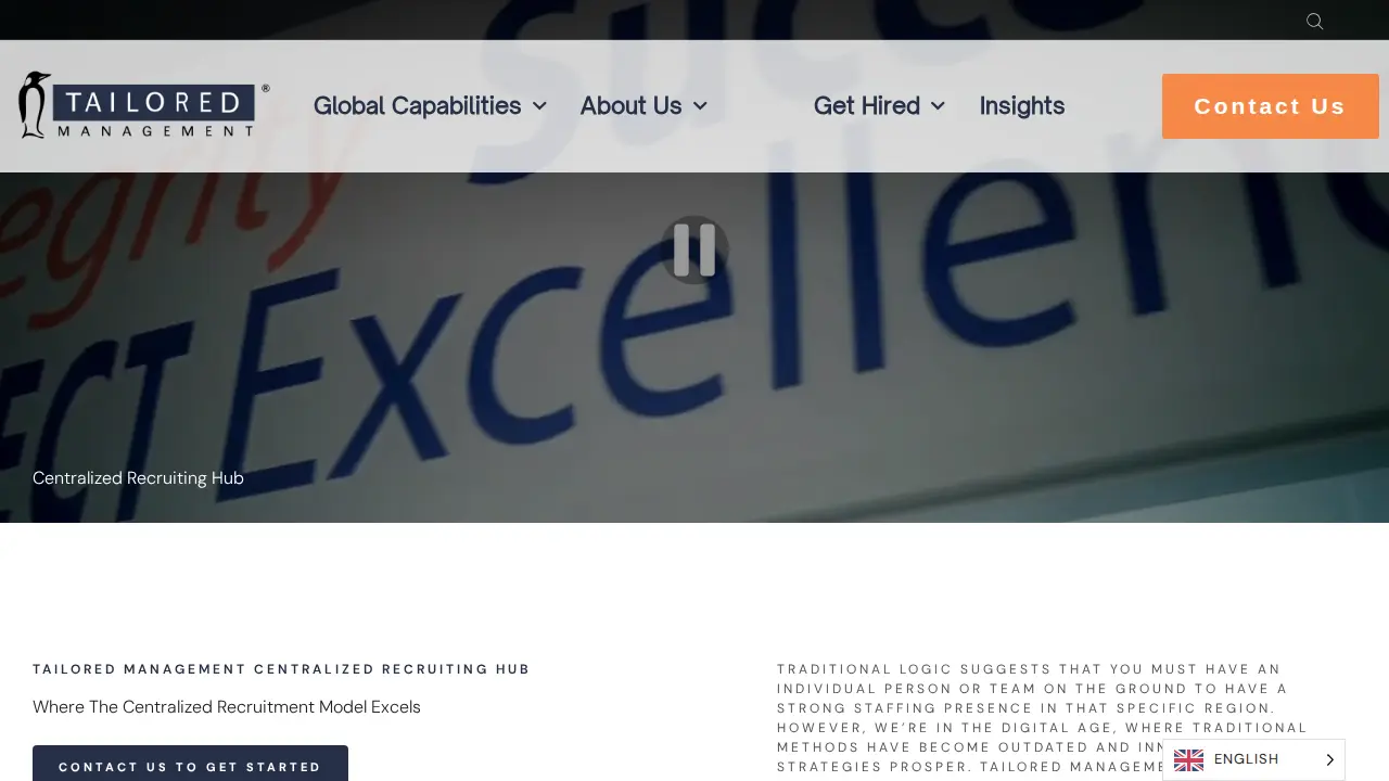 Tailored Management page