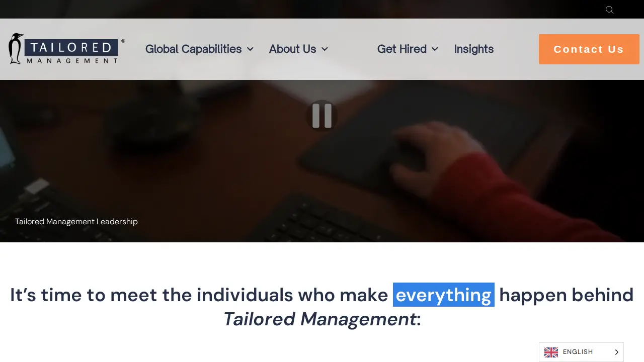 Tailored Management page