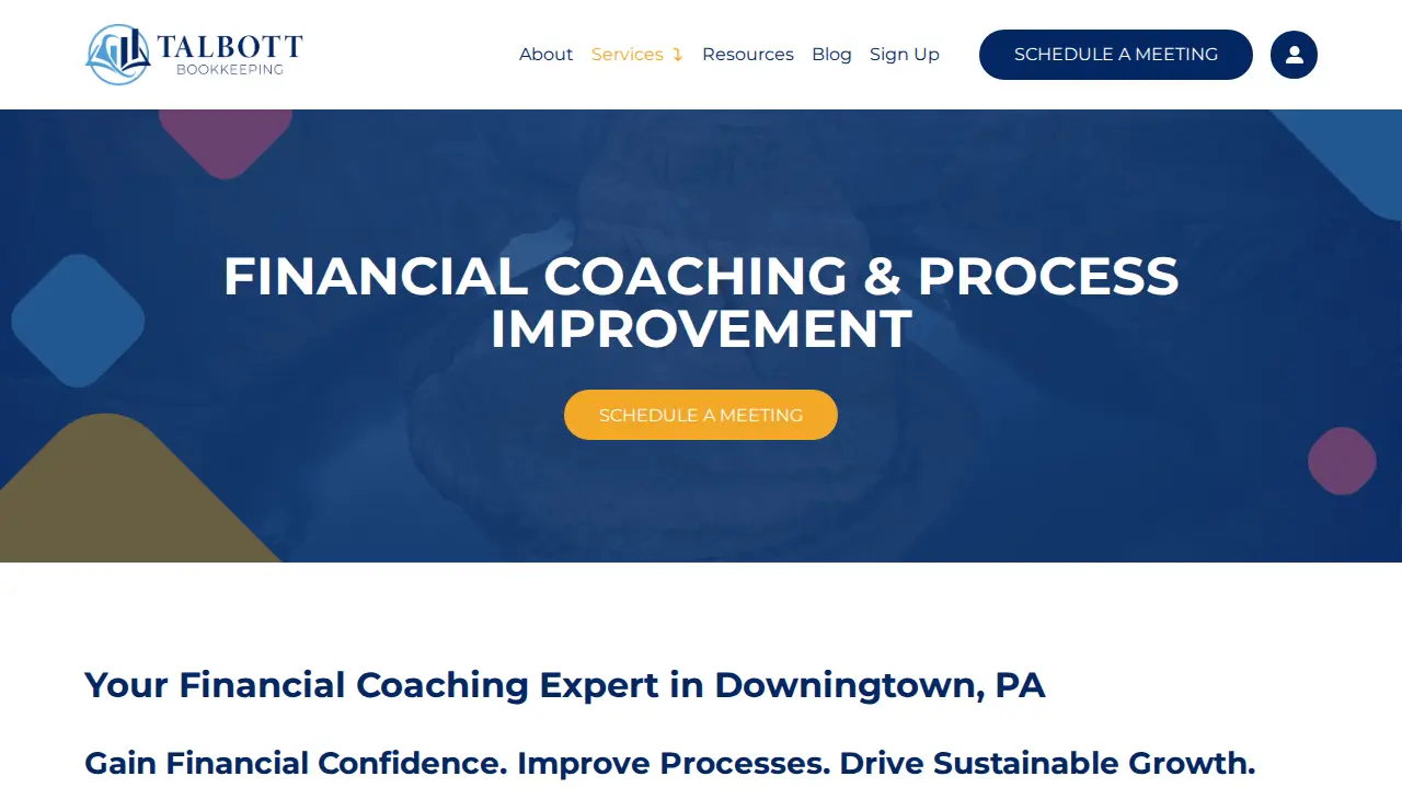 Talbott Bookkeeping Services page