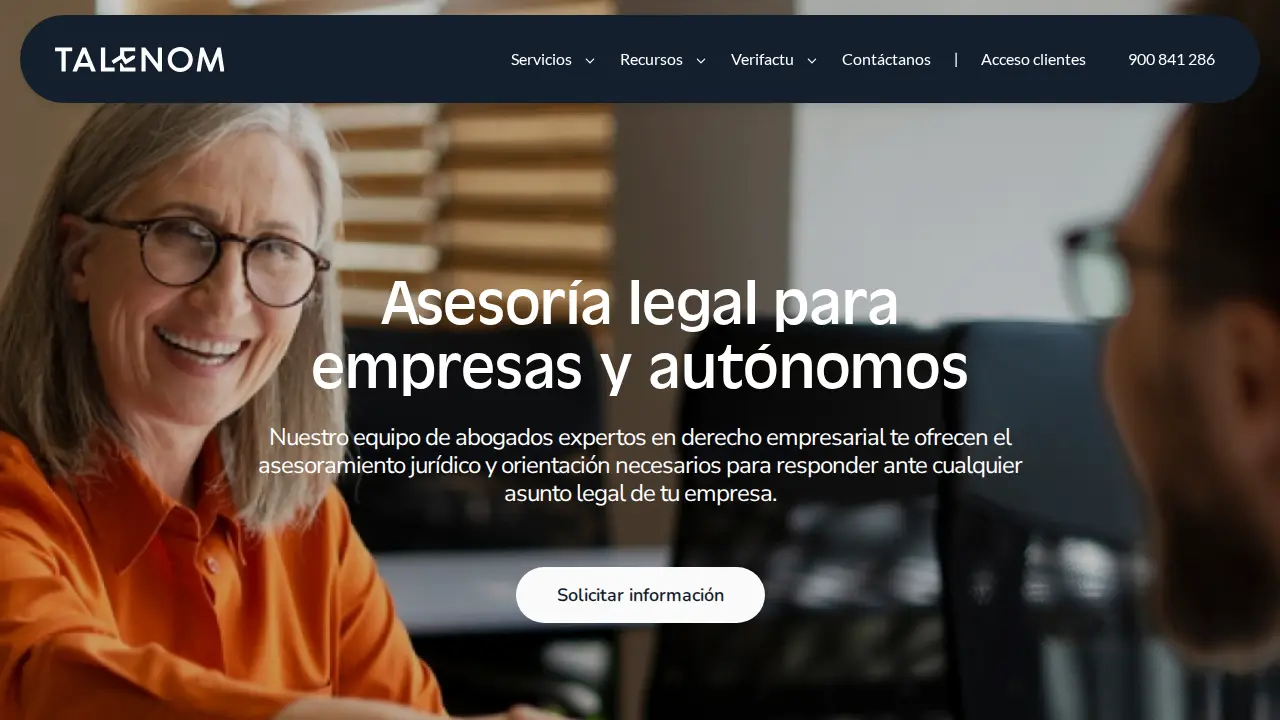Talenom Asesoría - Madrid page