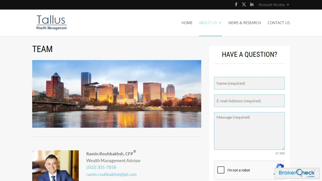 Tallus Wealth Management page
