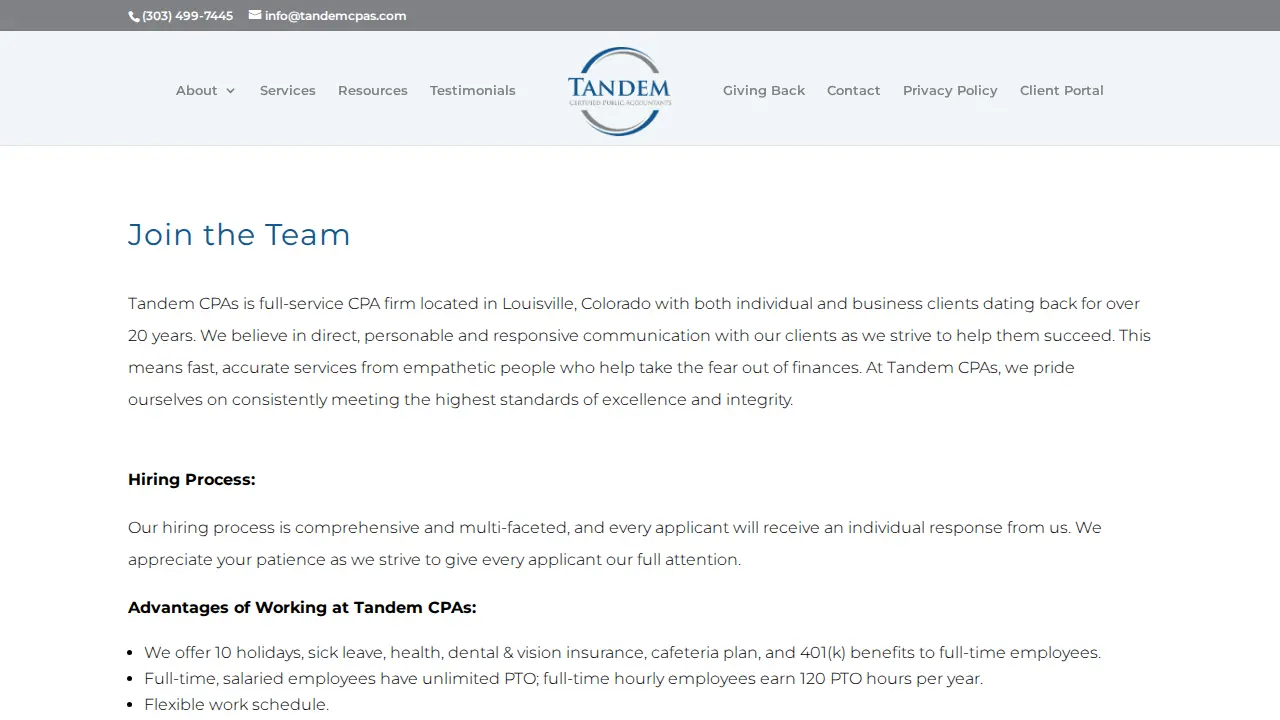Tandem CPAs, LLC page