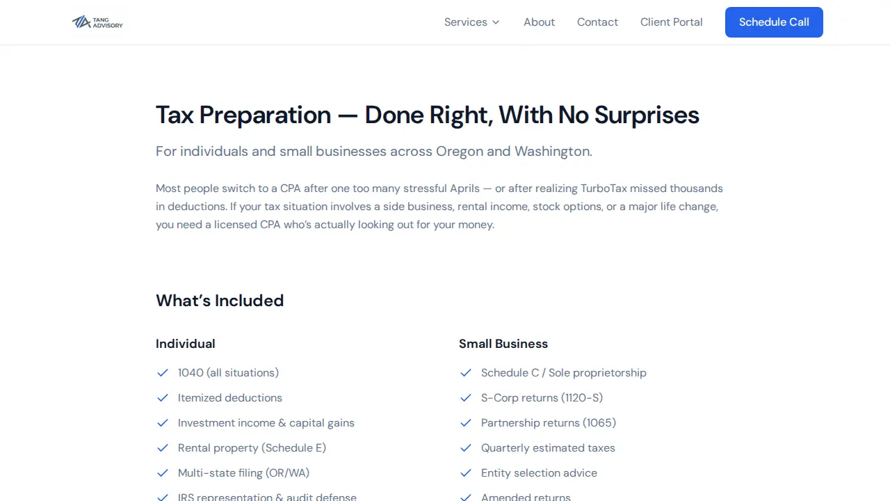 tang advisory page