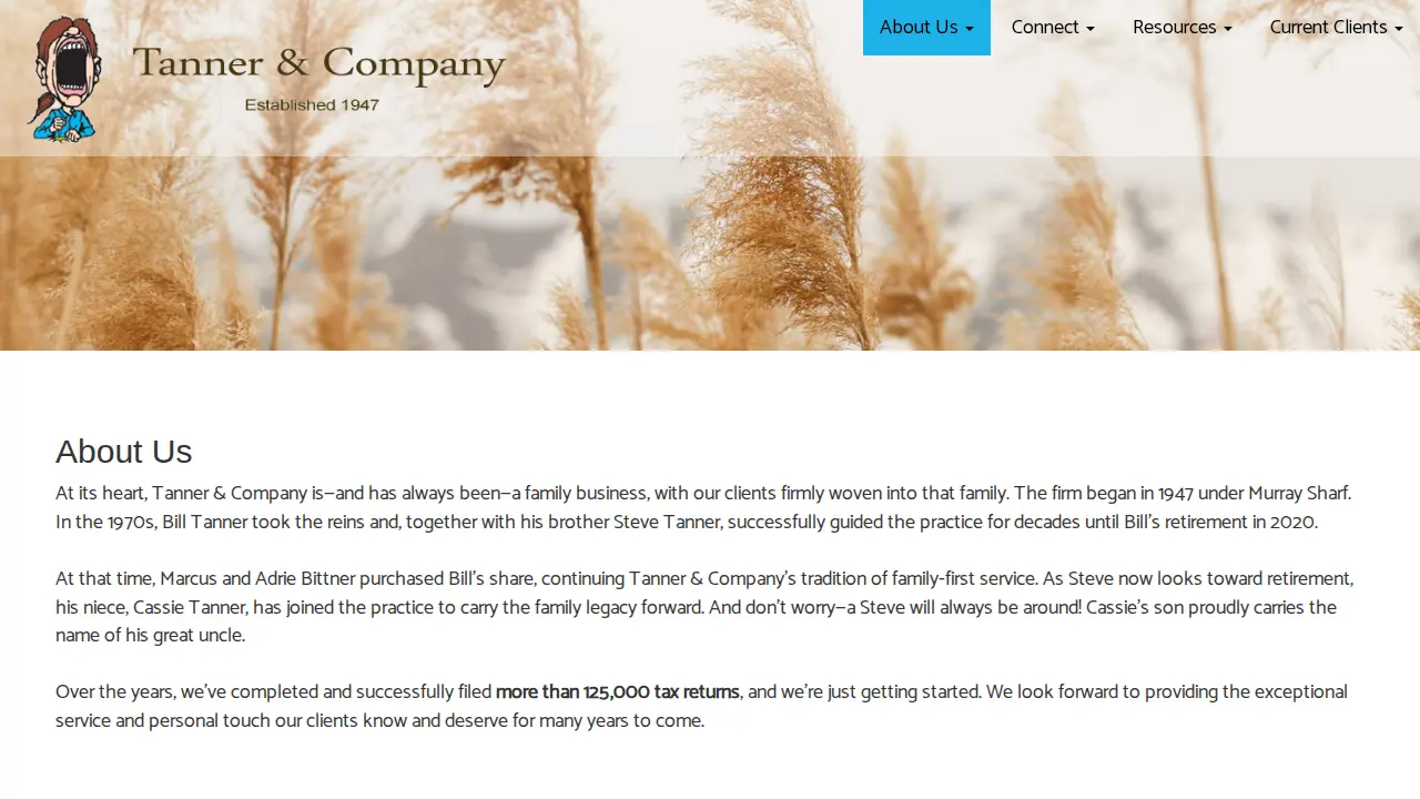Tanner & Co Tax Services page