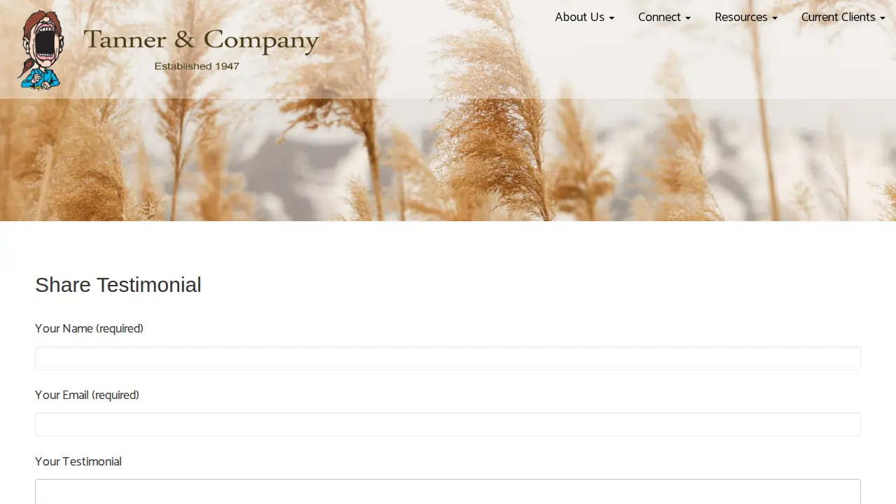 Tanner & Co Tax Services page