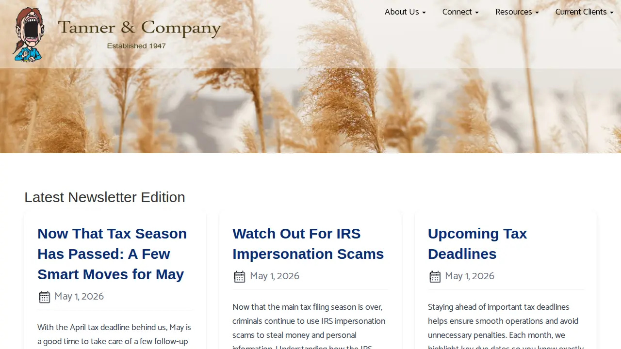 Tanner & Co Tax Services page