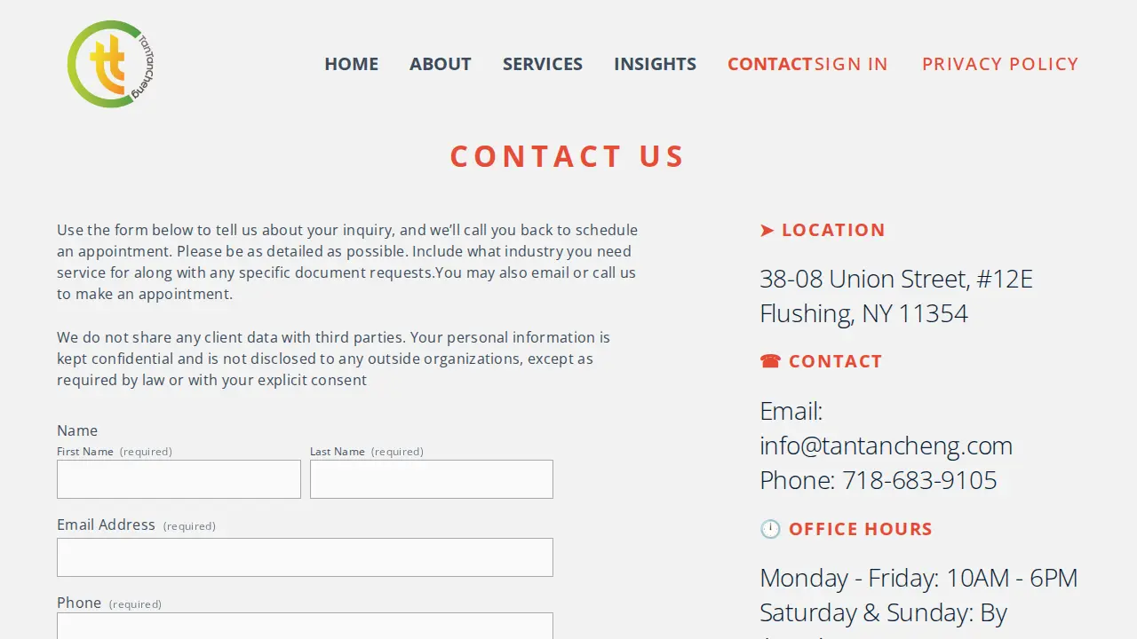 TanTanCheng Accounting, Tax & Advisory page