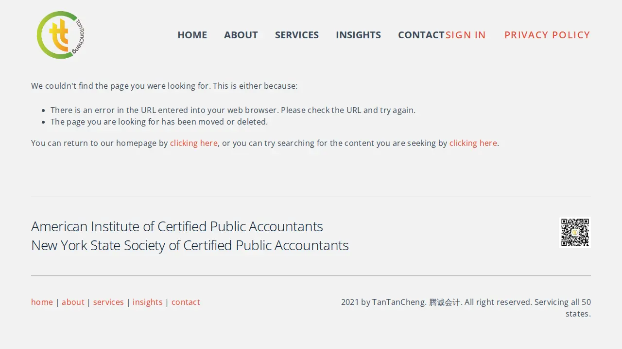 TanTanCheng Accounting, Tax & Advisory page