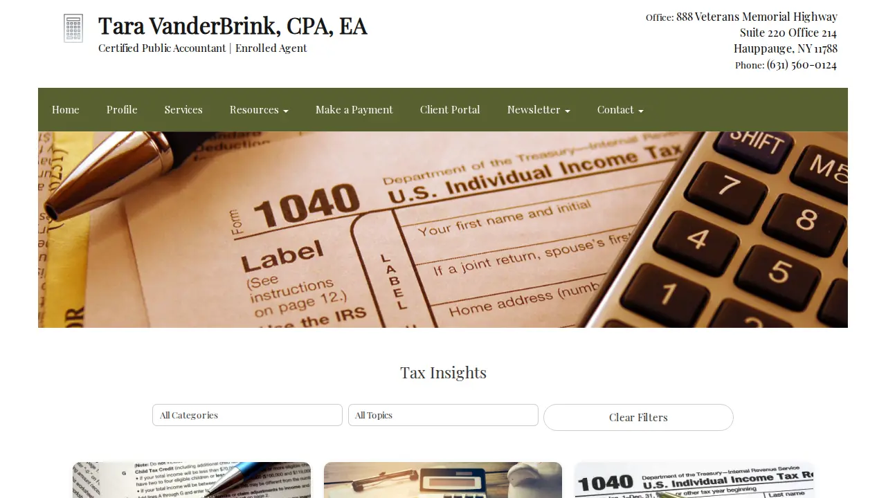Tara VanderBrink CPA, EA page