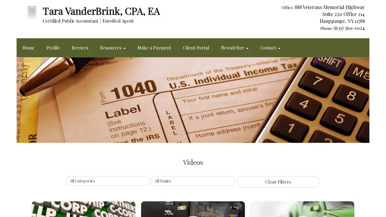 Tara VanderBrink CPA, EA page