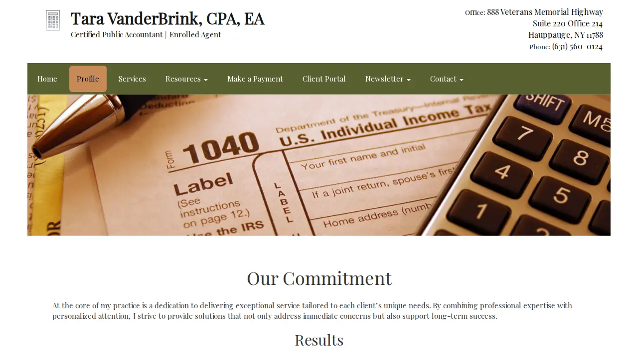 Tara VanderBrink CPA, EA page