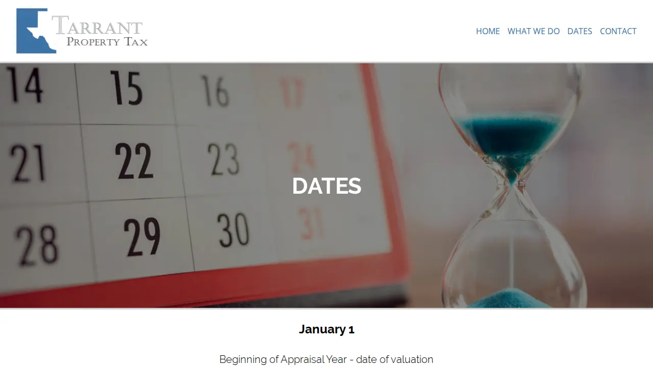 Tarrant Property Tax Service page