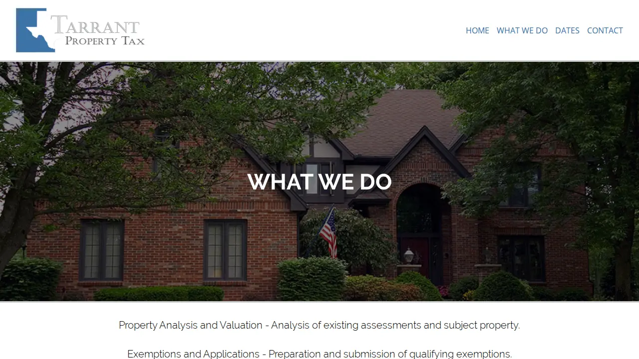 Tarrant Property Tax Service page
