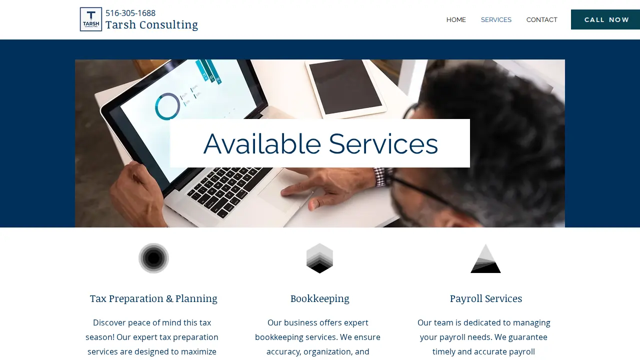 Tarsh Consulting Accounting and Tax Services page