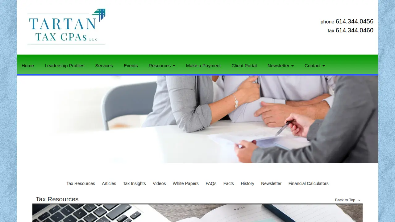 Tartan Tax CPAs LLC page