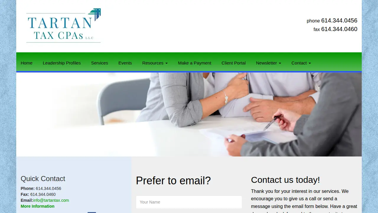 Tartan Tax CPAs LLC website