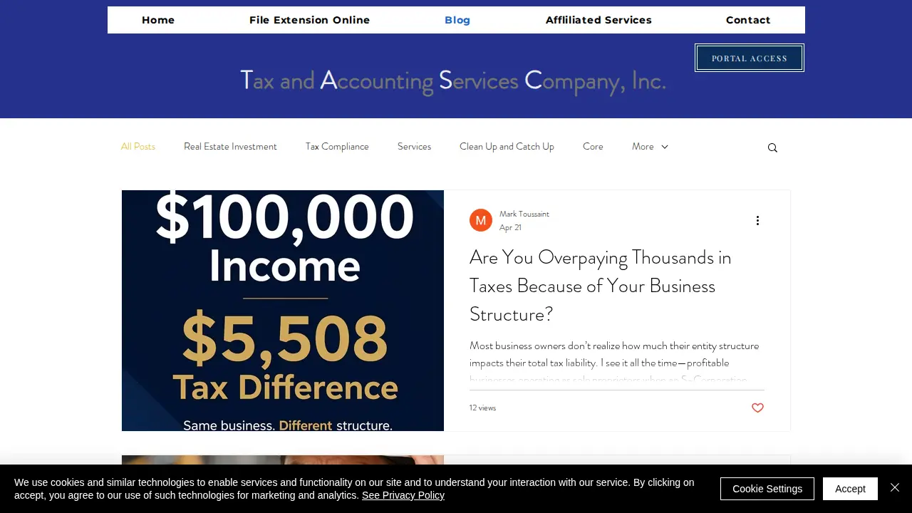 Tax and Accounting Services Company, Inc page