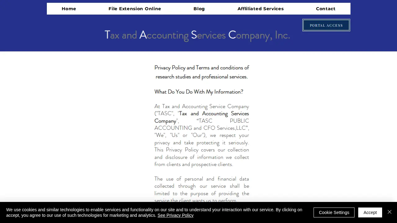 Tax and Accounting Services Company, Inc page
