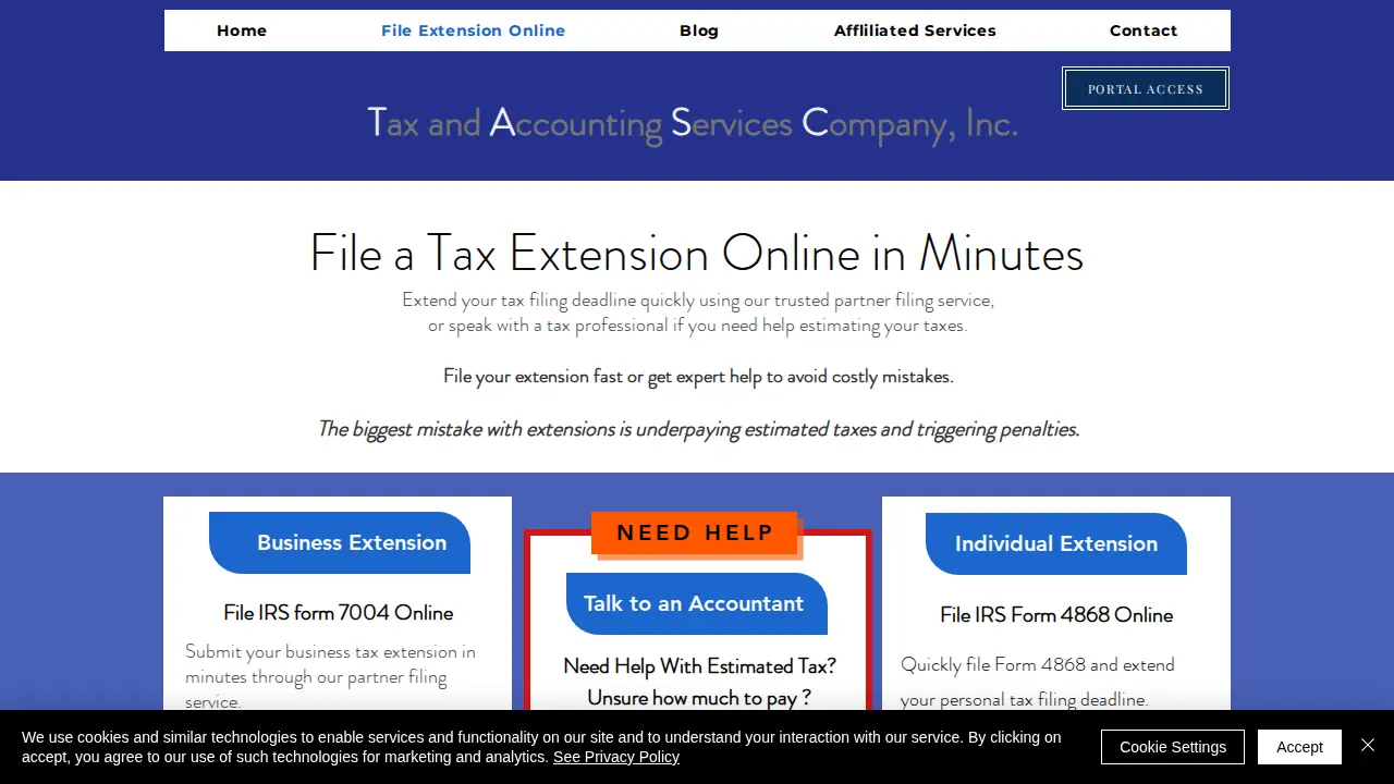 Tax and Accounting Services Company, Inc page