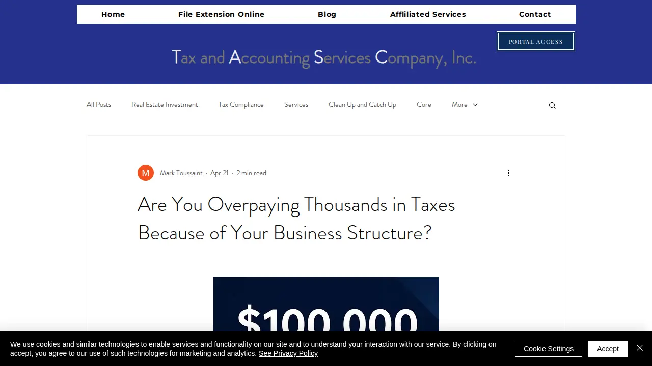 Tax and Accounting Services Company, Inc page