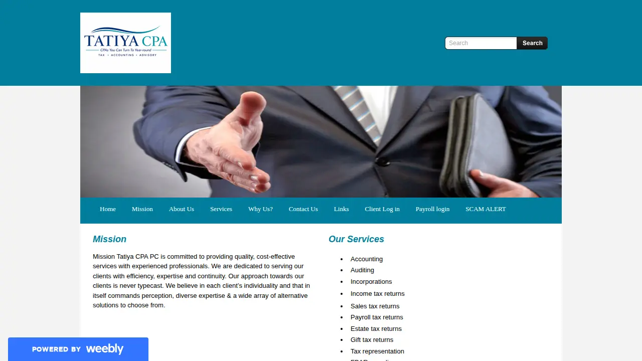 TATIYA ACCOUNTAX INC. page