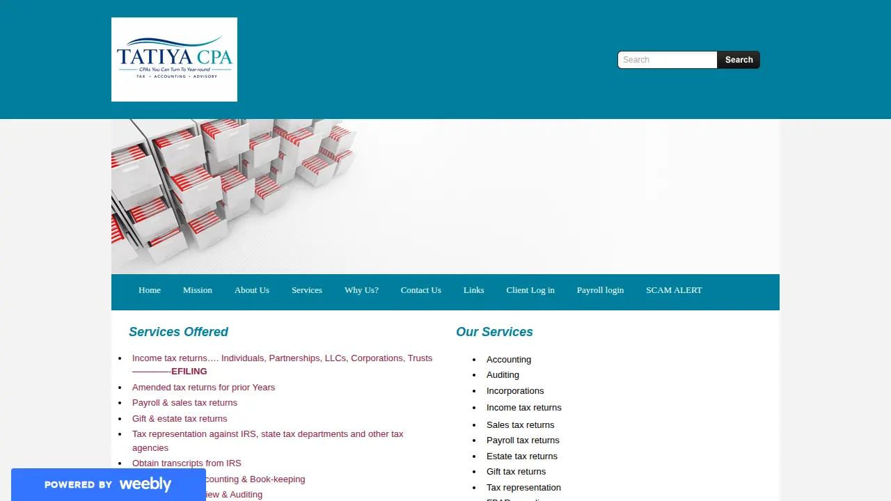 TATIYA ACCOUNTAX INC. page