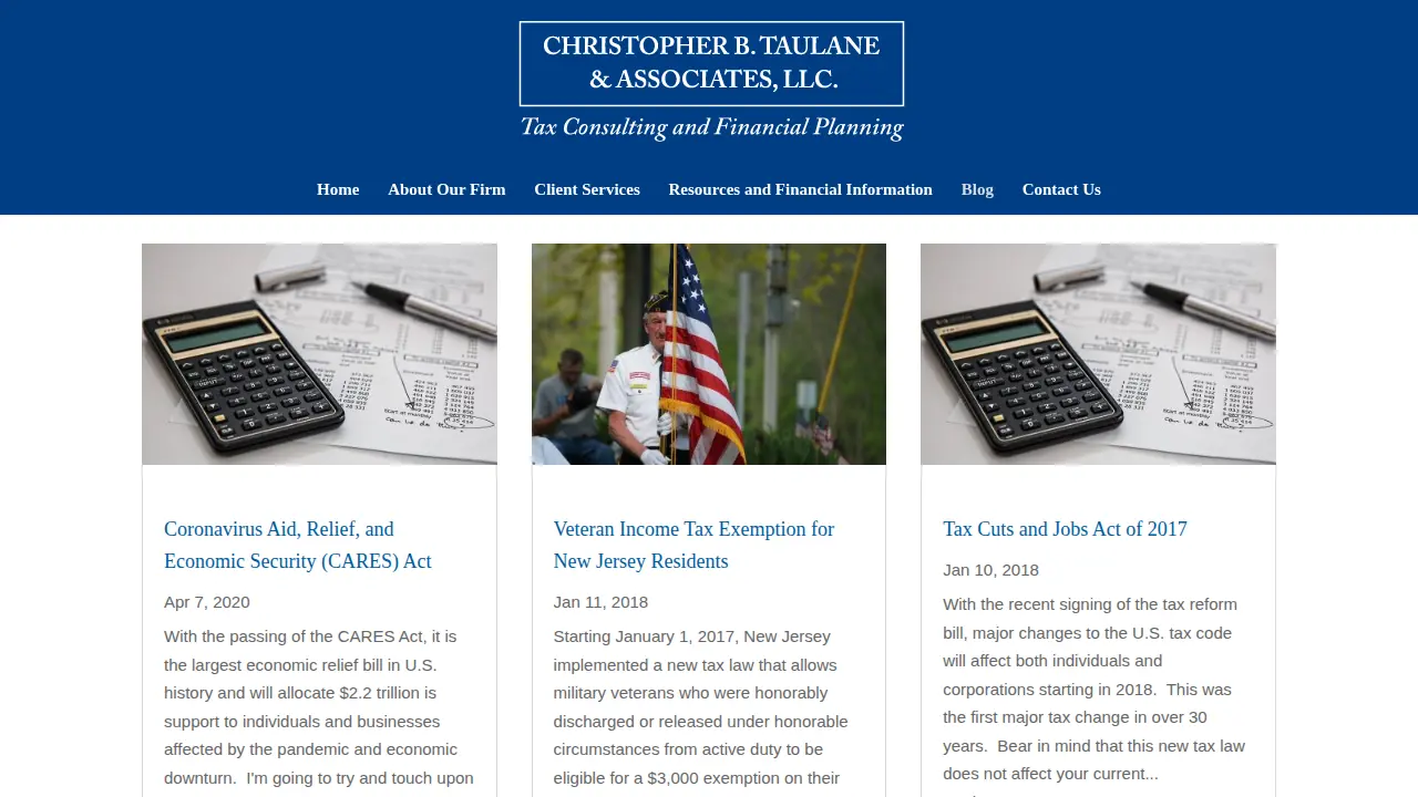 Christopher B. Taulane & Associates, LLC page