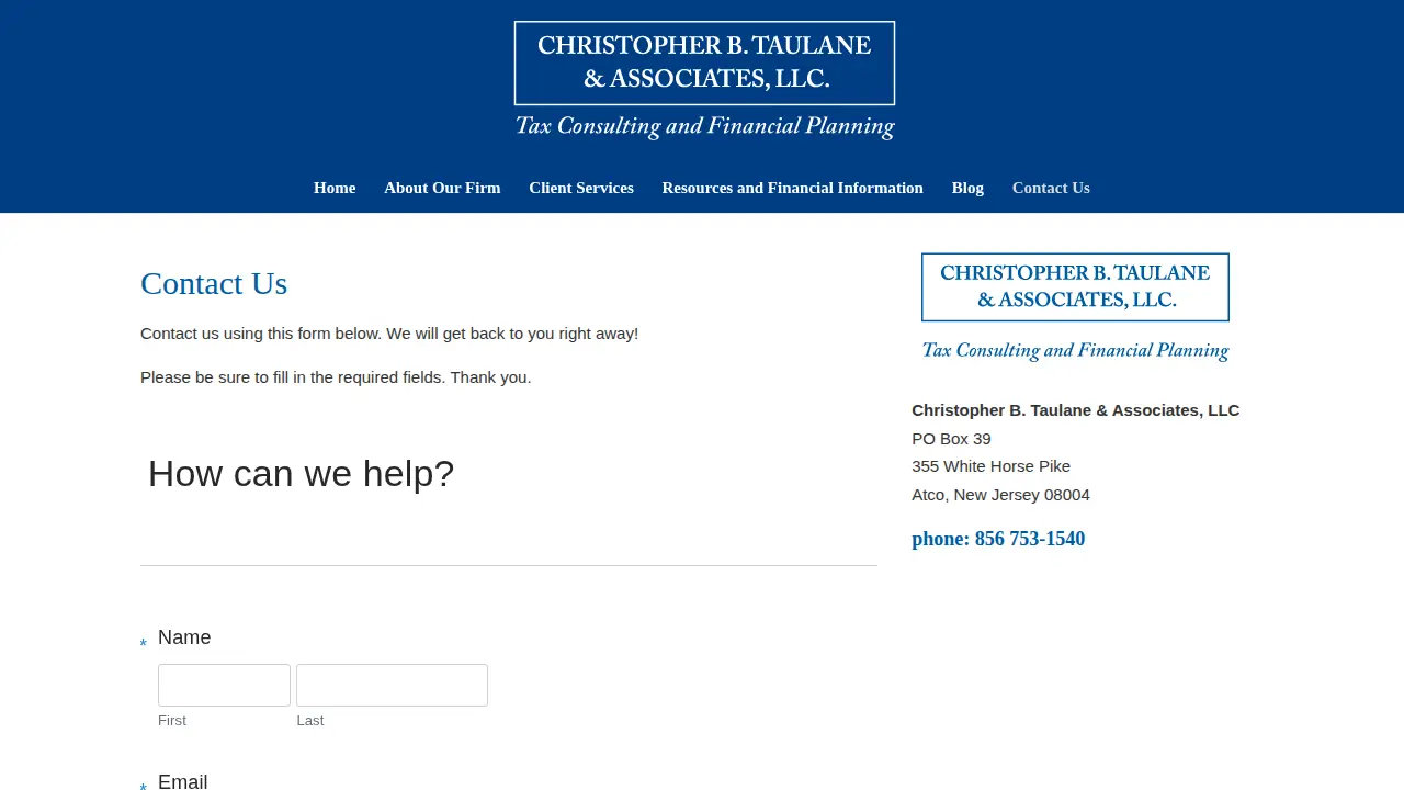 Christopher B. Taulane & Associates, LLC page