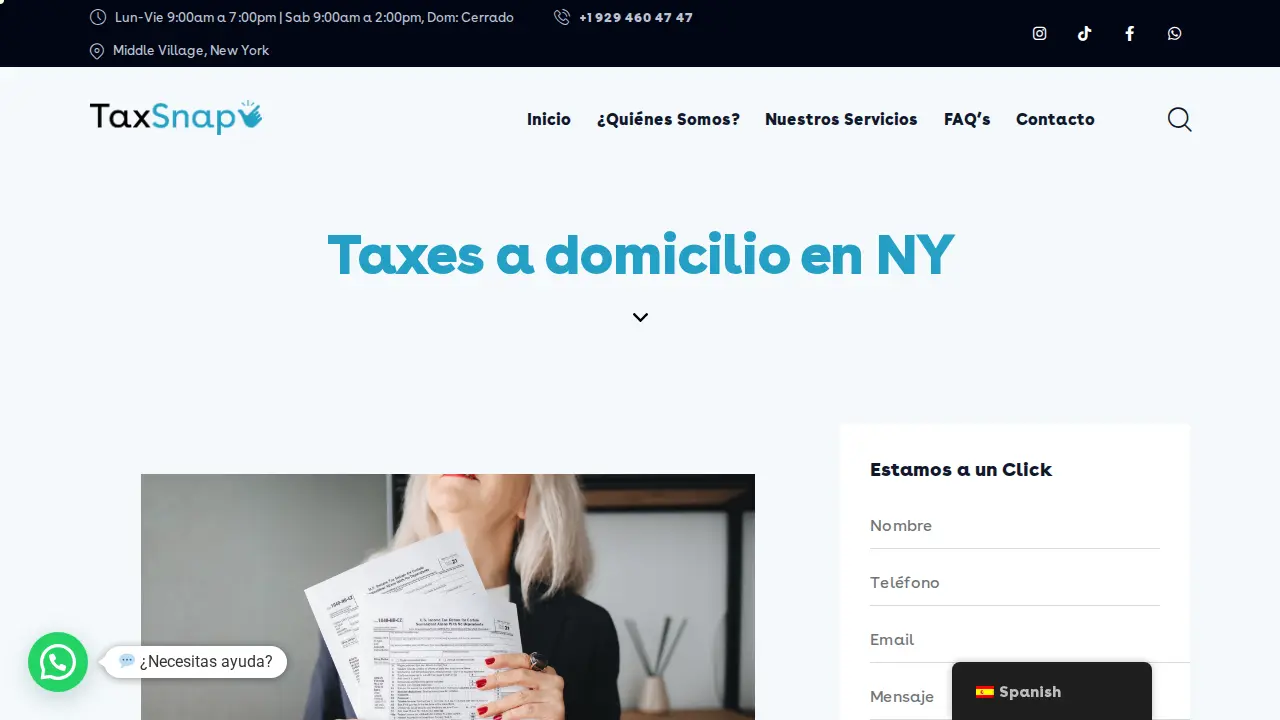 TaxSnap Corp Office page