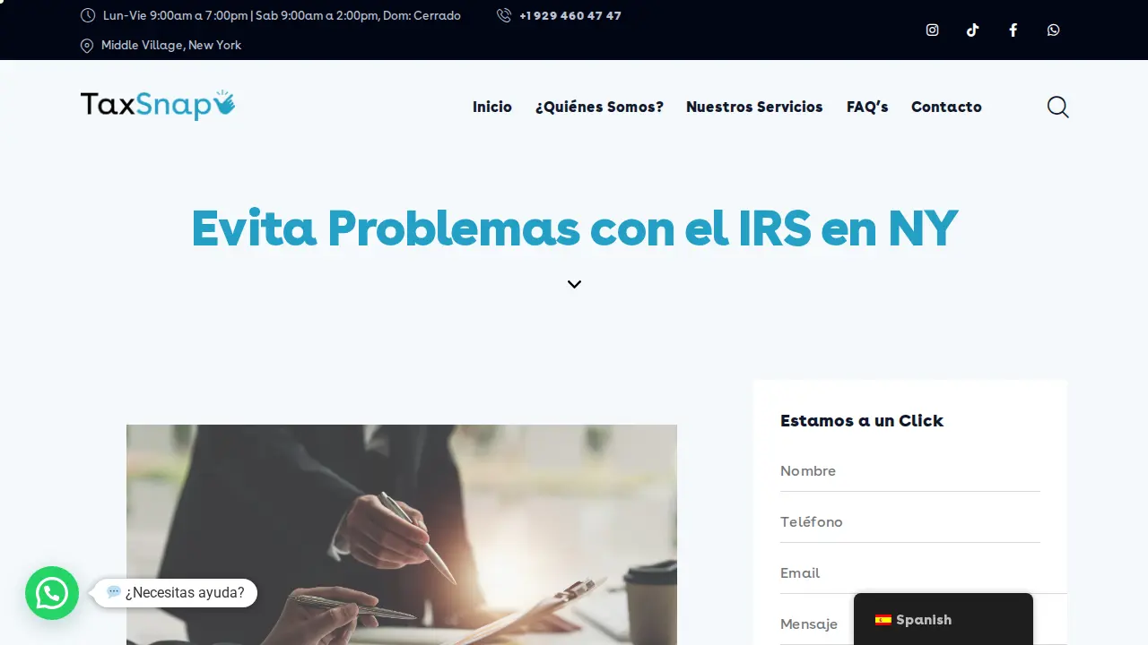 TaxSnap Corp Office page