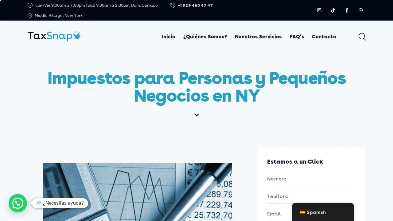 TaxSnap Corp Office page
