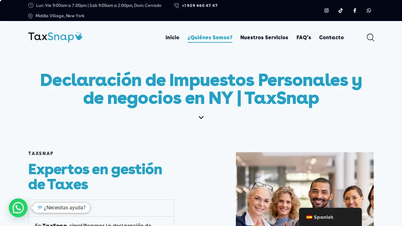 TaxSnap Corp Office page