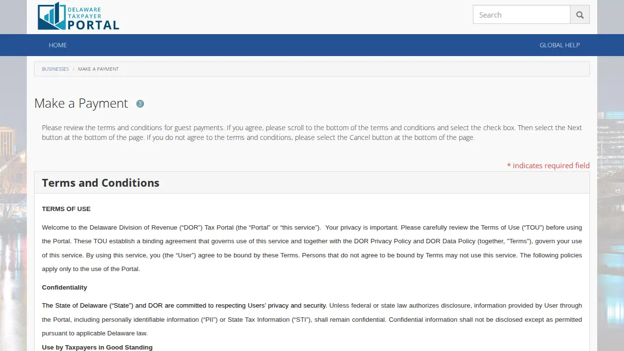 Delaware Tax Services page