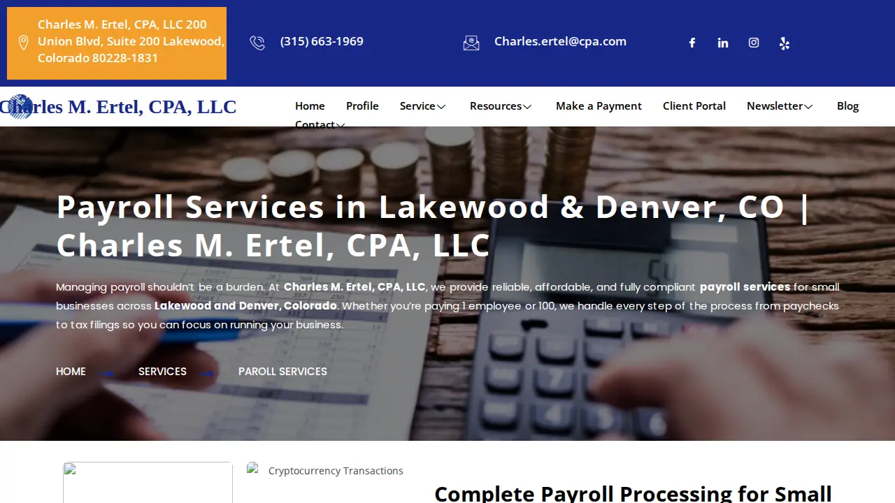 Charles M. Ertel, CPA, LLC page