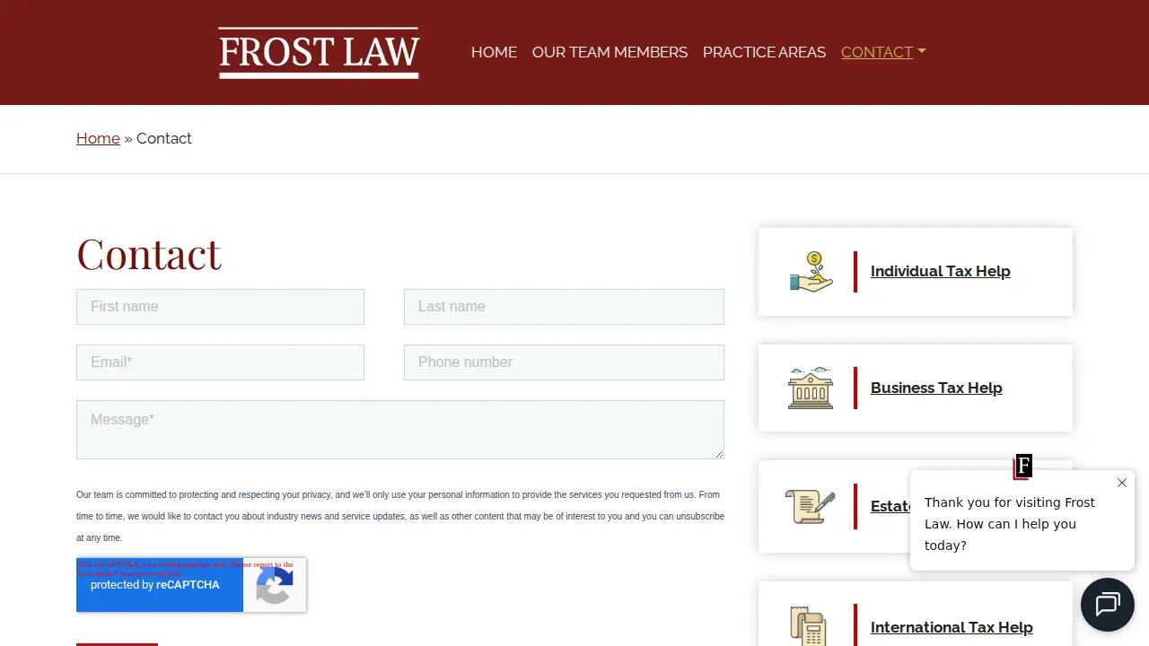 Frost Law page