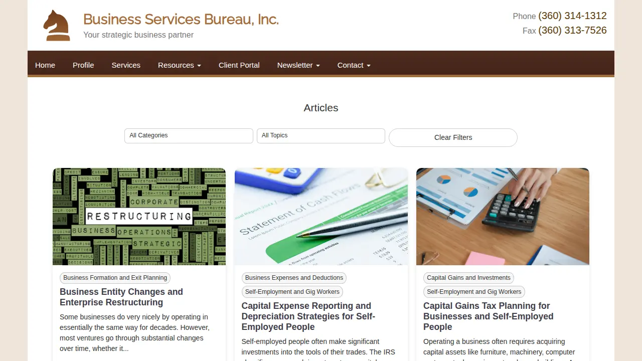 Business Services Bureau Inc page