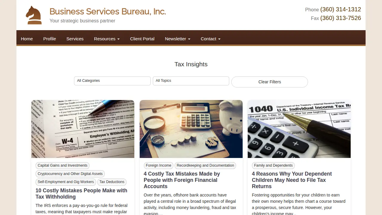 Business Services Bureau Inc page
