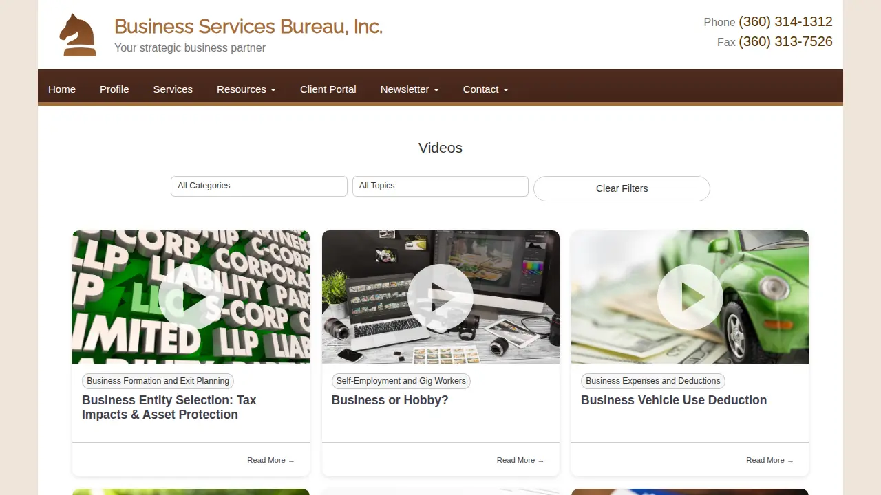 Business Services Bureau Inc page