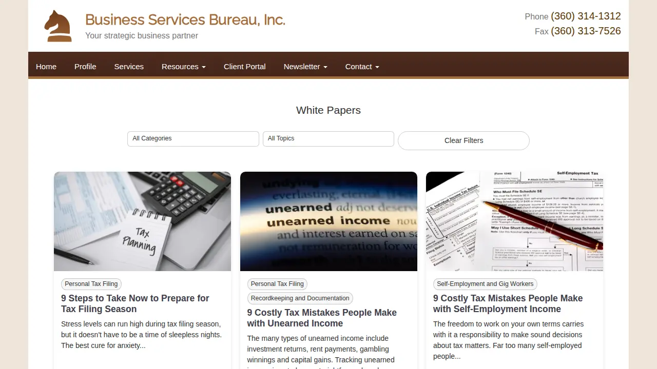 Business Services Bureau Inc page