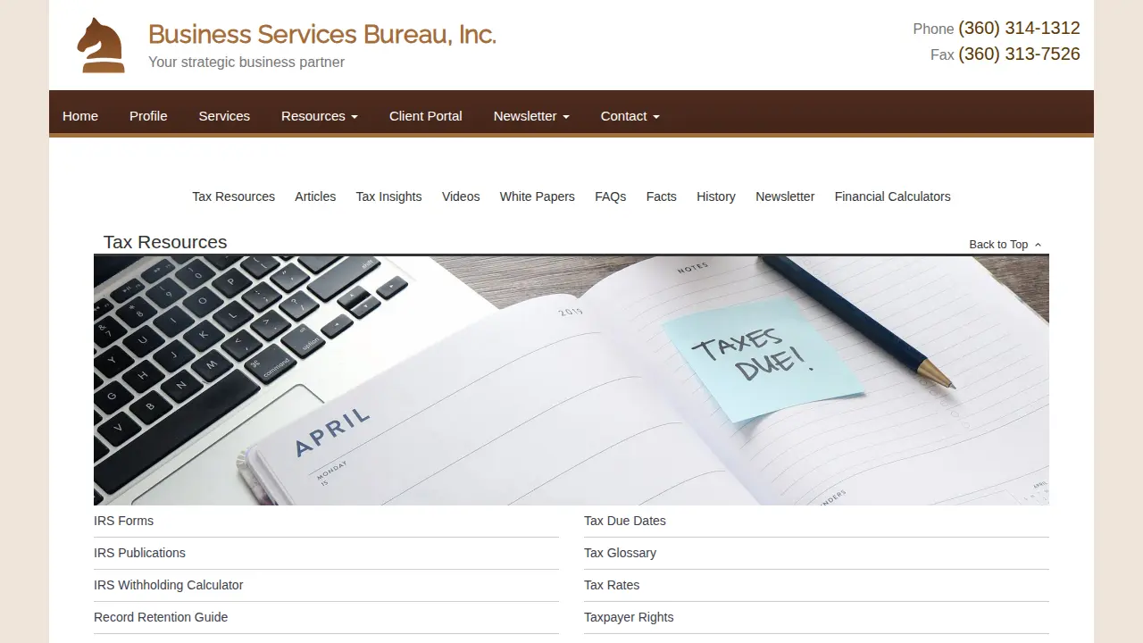 Business Services Bureau Inc page