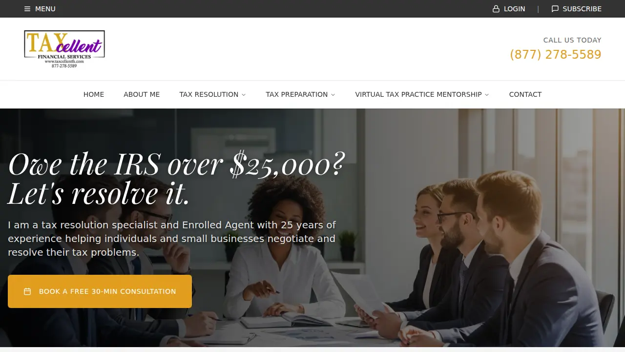 TAXcellent Financial Svcs - Tax Relief Firm