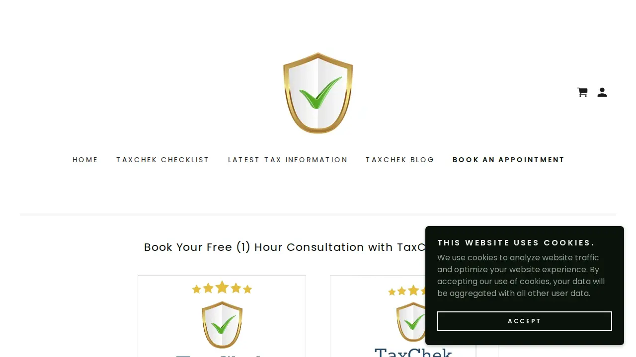 TaxChek Tax Service page